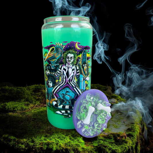 Beetle juice Glow in the dark - Snow globe tumbler
