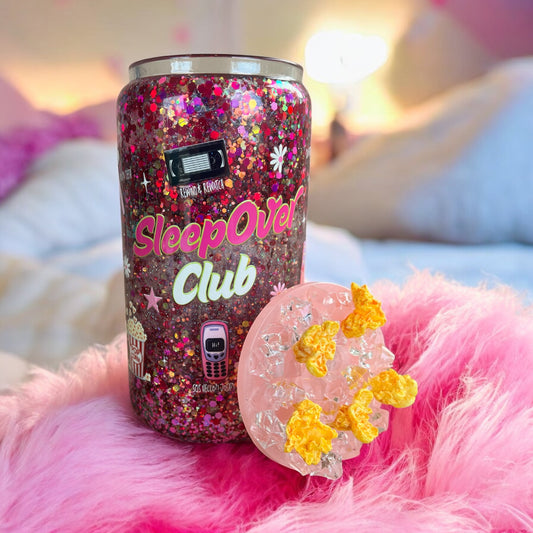 Sleep over club Snow globe tumbler