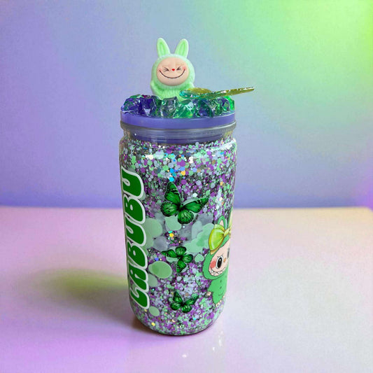 Green & Purple - Labubu Snow globe Tumbler
