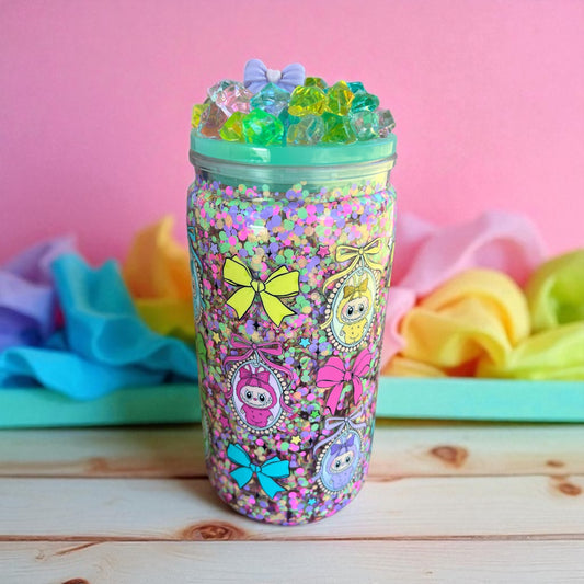 Labubu tumbler with ice lid