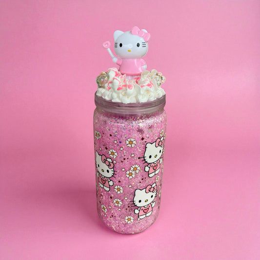 Kitty love - snow globe 16 oz tumbler